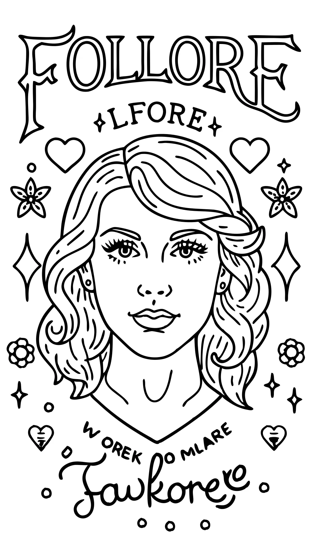 coloriage de l’album Taylor Swift